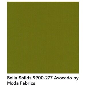 Moda Fabrics Bella Solids 9900-277 Avocado Green Cotton Fabric 7 Yards